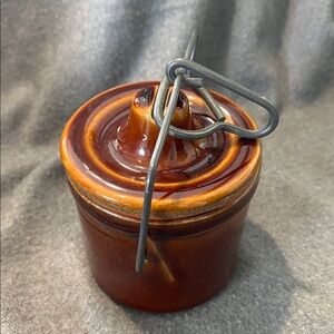 Brown Stoneware Vintage Butter Crock